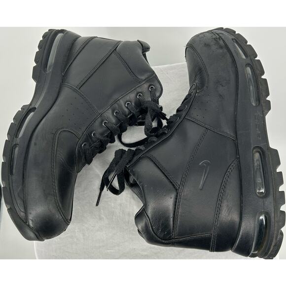 Men's Black Leather Nike Air Max Goadome ACG Boots Sneakers Sz 11M 865031-009 - Picture 5 of 8